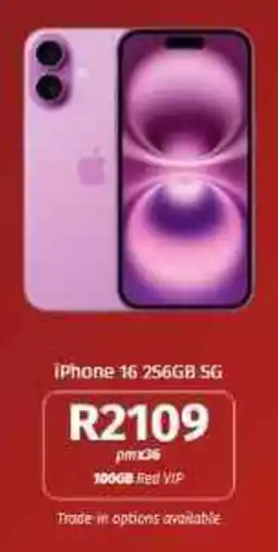 Vodacom4u iPhone 16 256GB 5G offer