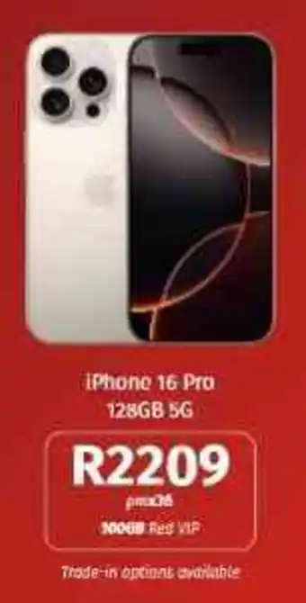 Vodacom4u IPhone 16 Pro 128GB 5G offer