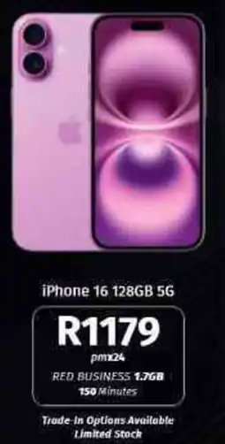 Vodacom4u iPhone 16 128GB 5G offer