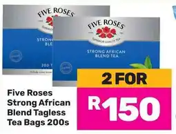 Game Five Roses Strong African Blend Tagless Tea Bags offer