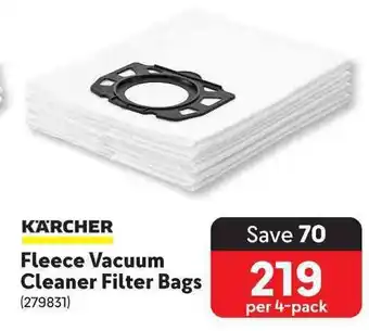 Makro KARCHER Fleece Vacuum Cleaner Filter Bags offer