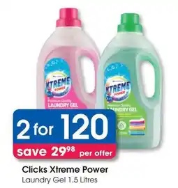 Clicks Clicks Xtreme Power Laundry Gel offer