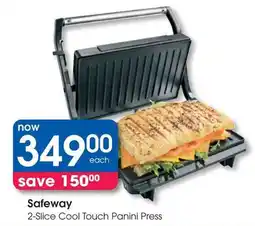 Clicks Safeway 2-Slice Cool Touch Panini Press offer