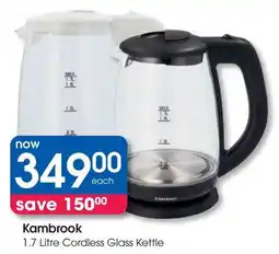 Clicks Kambrook Cordless Glass Kettle offer