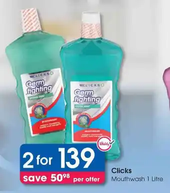 Clicks Clicks Mouthwash offer