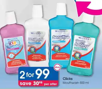 Clicks Clicks Mouthwash offer