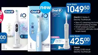 Clicks Oral-B IO Series 3 Electric Toothbrush offer