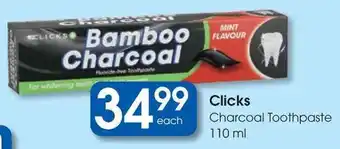 Clicks Clicks Charcoal Toothpaste offer