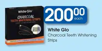 Clicks White Glo Charcoal Teeth Whitening Strips offer