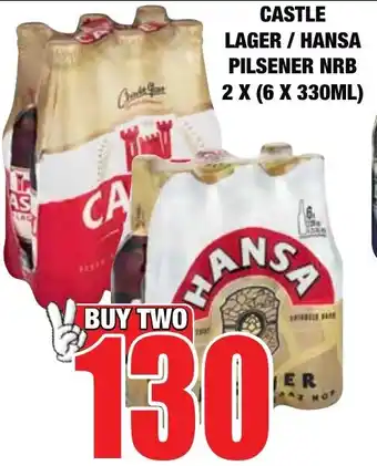 Boxer Liquors Castle lager/hansa pilsener nrb offer