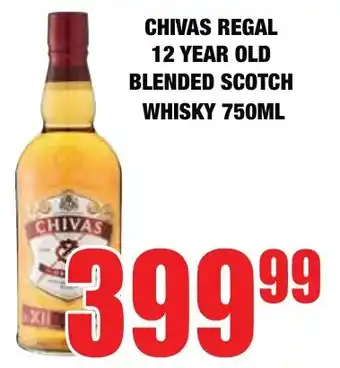 Boxer Liquors Chivas regal 12 year old blended scotch whisky offer