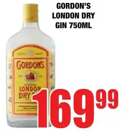 Boxer Liquors Gordon's london dry gin offer