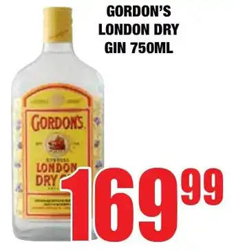 Boxer Liquors Gordon's london dry gin offer