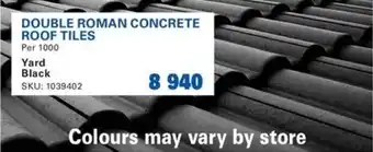 Cashbuild Double roman concrete roof tiles offer