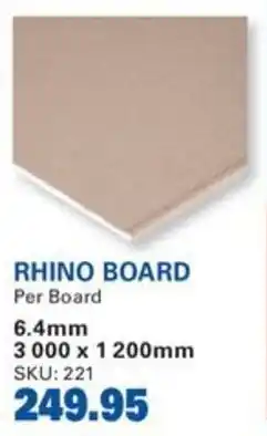 Cashbuild Rhino board offer