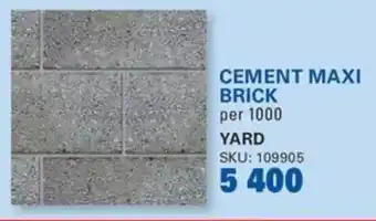 Cashbuild Cement maxi brick offer