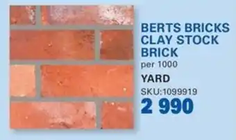 Cashbuild Berts bricks clay stock brick offer