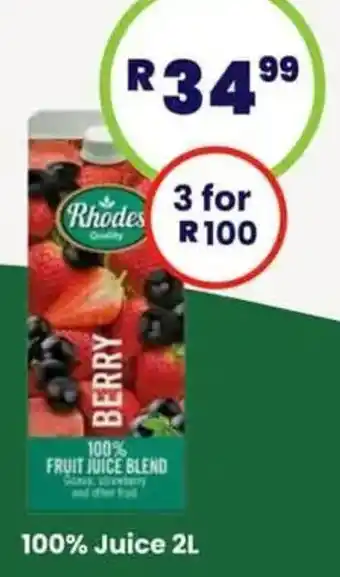 Super Save Rhodes 100% Juice offer