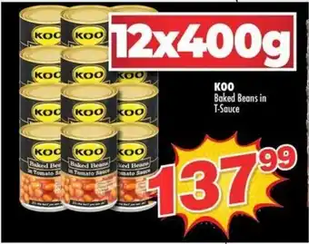 Choppies KOO Baked Beans in T-Sauce offer