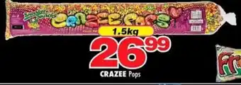 Choppies CRAZEE Pops offer