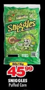 Choppies SNIGGLES Puffed Corn offer