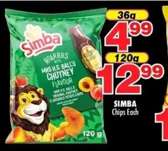 Choppies SIMBA Chips Each offer