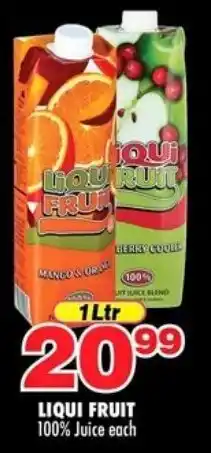 Choppies LIQUI FRUIT 100% Juice offer