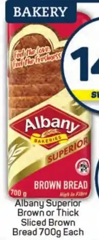 Pick n Pay Liquor Albany Superior Brown or Thick Sliced Brown Bread offer