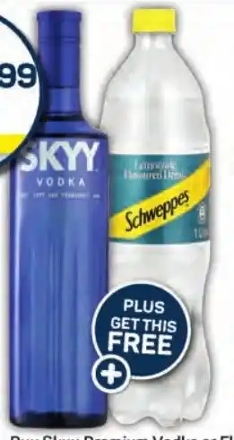 Pick n Pay Liquor Buy Skyy Premium Vodka or Flavoured Infusions Assorted and Get Schweppes Lemonade FREE offer