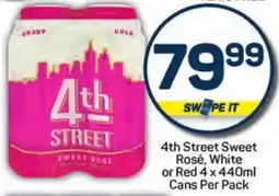 Pick n Pay Liquor 4th Street Sweet Rosé, White or Red Cans Per Pack offer