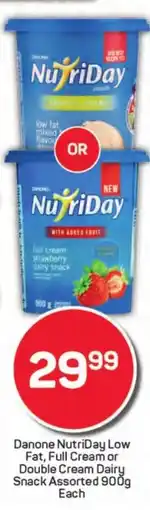 Pick n Pay Liquor Danone NutriDay Low Fat, Full Cream or Double Cream Dairy Snack Assorted offer