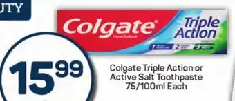 Pick n Pay Liquor Colgate Triple Action or Active Salt Toothpaste offer