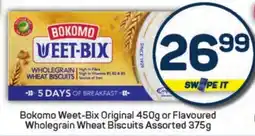 Pick n Pay Liquor Bokomo Weet-Bix Original or Flavoured Wholegrain Wheat Biscuits Assorted offer