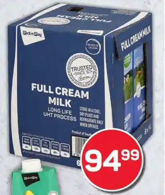 Pick n Pay Liquor PnP Long Life Milk Assorted Per Pack offer