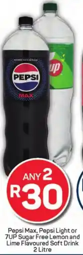 Pick n Pay Liquor Pepsi Max, Pepsi Light or 7UP Sugar Free Lemon and Lime Flavoured Soft Drink offer