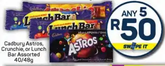 Pick n Pay Liquor Cadbury Astros, Crunchie, or Lunch Bar Assorted offer