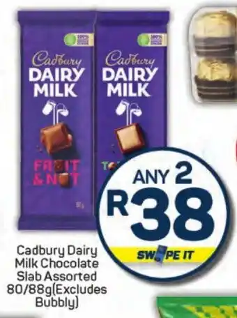 Pick n Pay Liquor Cadbury Dairy Milk Chocolate Slab Assorted (Excludes Bubbly) offer