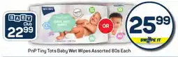 Pick n Pay Liquor PnP Tiny Tots Baby Wet Wipes Assorted offer