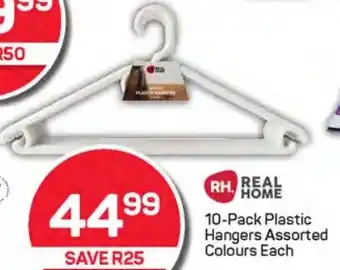 Pick n Pay Liquor REAL HOME Plastic Hangers Assorted Colours Each offer