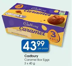 Clicks Cadbury Caramel Box Eggs offer