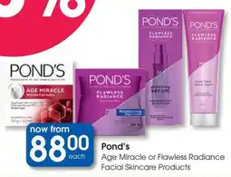 Clicks Pond's Age Miracle or Flawless Radiance Facial Skincare Products offer