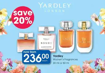 Clicks Yardley Women's Fragrances offer