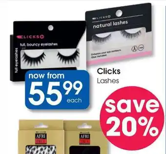 Clicks Clicks Lashes offer