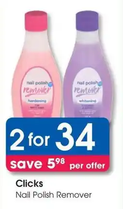 Clicks Clicks Nail Polish Remover offer