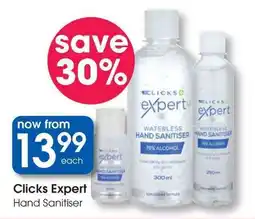 Clicks Clicks Expert Hand Sanitiser offer