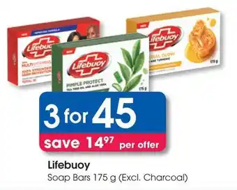 Clicks Lifebuoy Soap Bars (Excl. Charcoal) offer