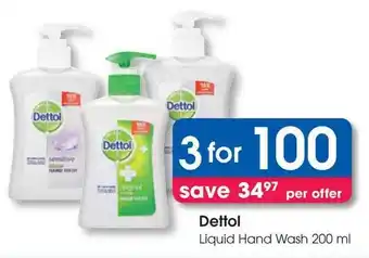 Clicks Dettol Liquid Hand Wash offer