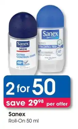 Clicks Sanex Roll-On offer