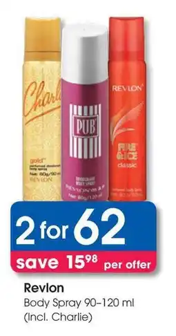 Clicks Revlon Body Spray (Incl. Charlie) offer