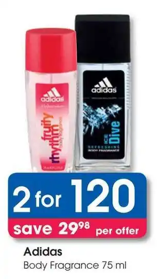 Clicks Adidas Body Fragrance offer